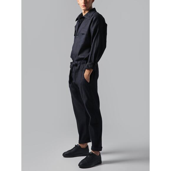 Visaltes Men's Jumpsuit - Linen - Black - Picture 2 of 3